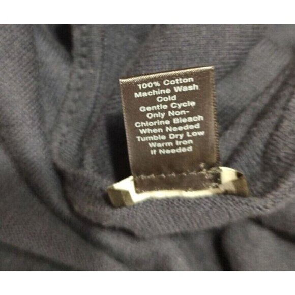 Ann Taylor Sleeveless Knit Top S Navy Lightweight Cotton - Picture 8 of 9